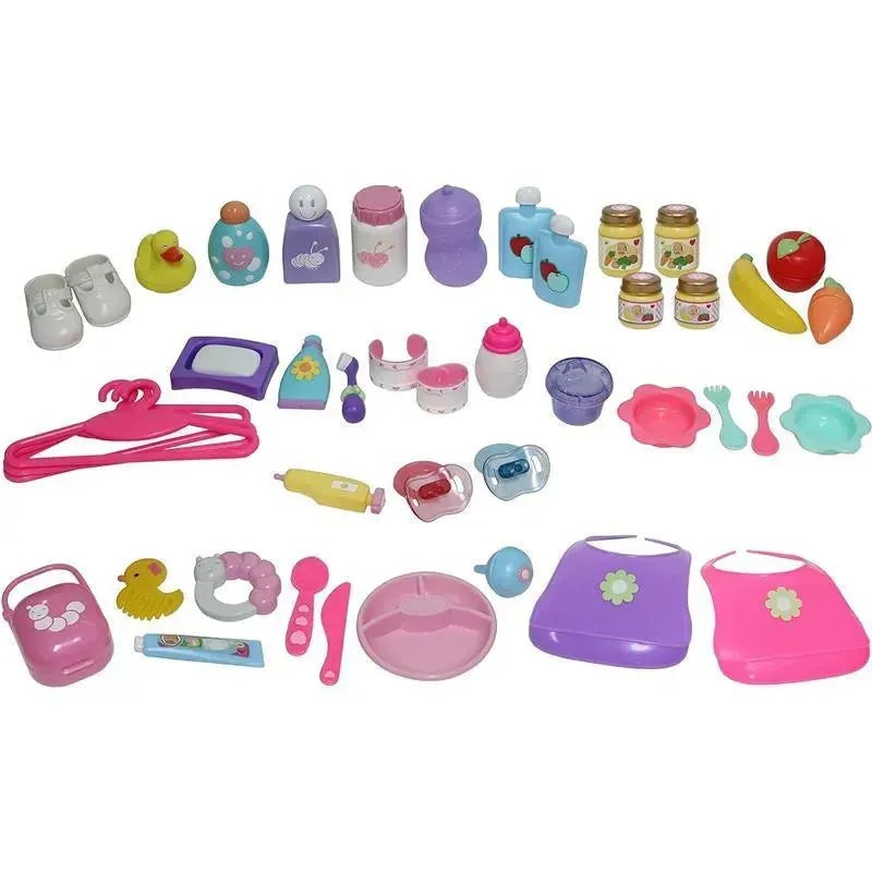 JC Toys – Nursery 45 Piece Accessory Bag for Keeps Playtime, Ages 2+