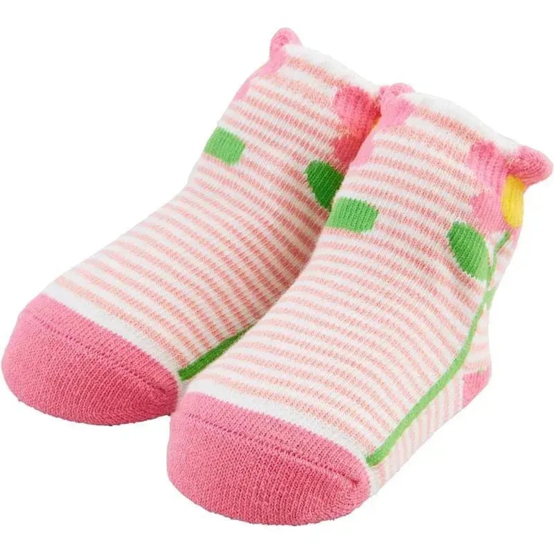 Mud Pie – Baby Girl Striped Flower Socks