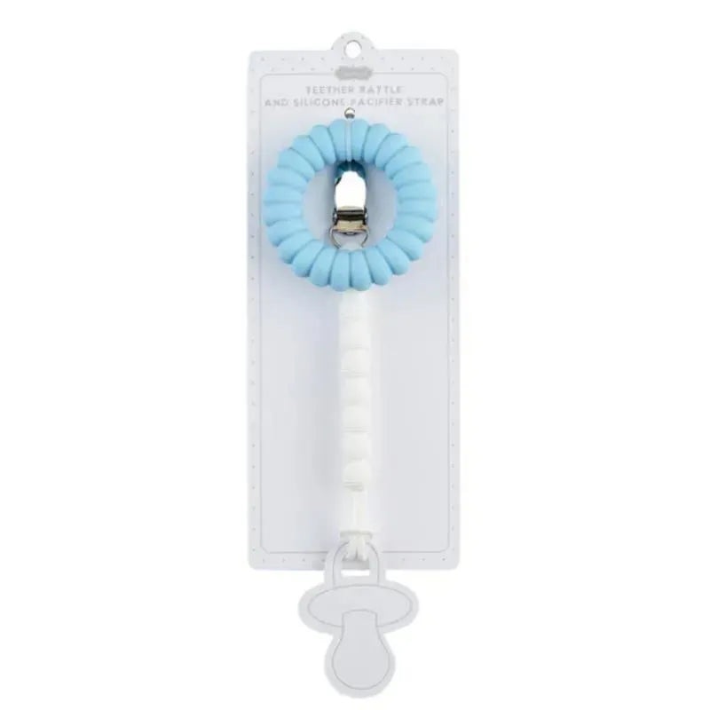 Mud Pie – Blue Pacy Strap & Teether Set