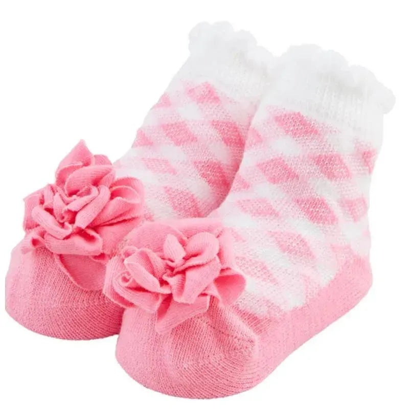 Mud Pie – Gingham Flower Socks
