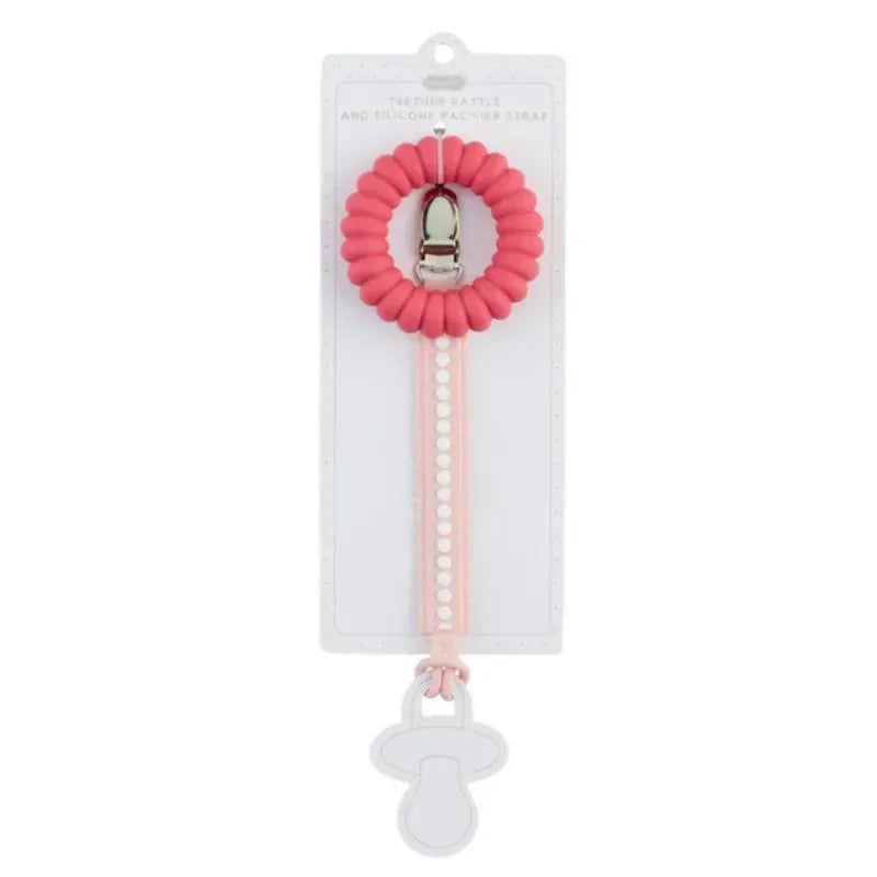 Mud Pie – Hot Pink Pacy Strap & Teether Set