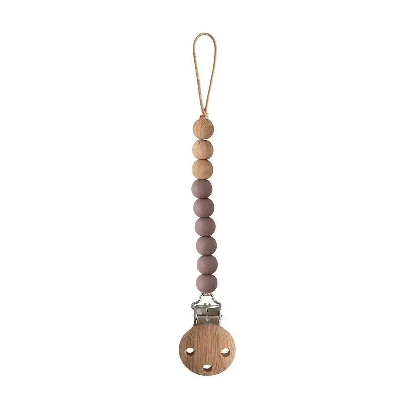 Mushie – 100% Silicone Baby Pacifier Clip BPA Free, Eva Ash