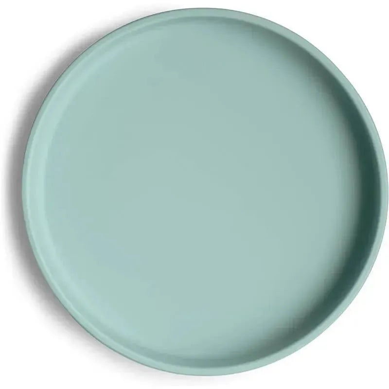 Mushie – Classic Silicone Suction Plate, BPA-Free Non-Slip Design, Cambridge Blue