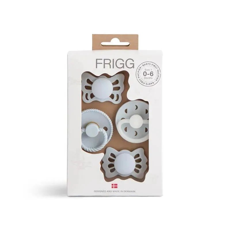 Mushie – Frigg Baby’s First Pacifier? Set, Moonlight Sailing 4-Pack, BPA-Free, 0 to 6 Months, Powder Blue