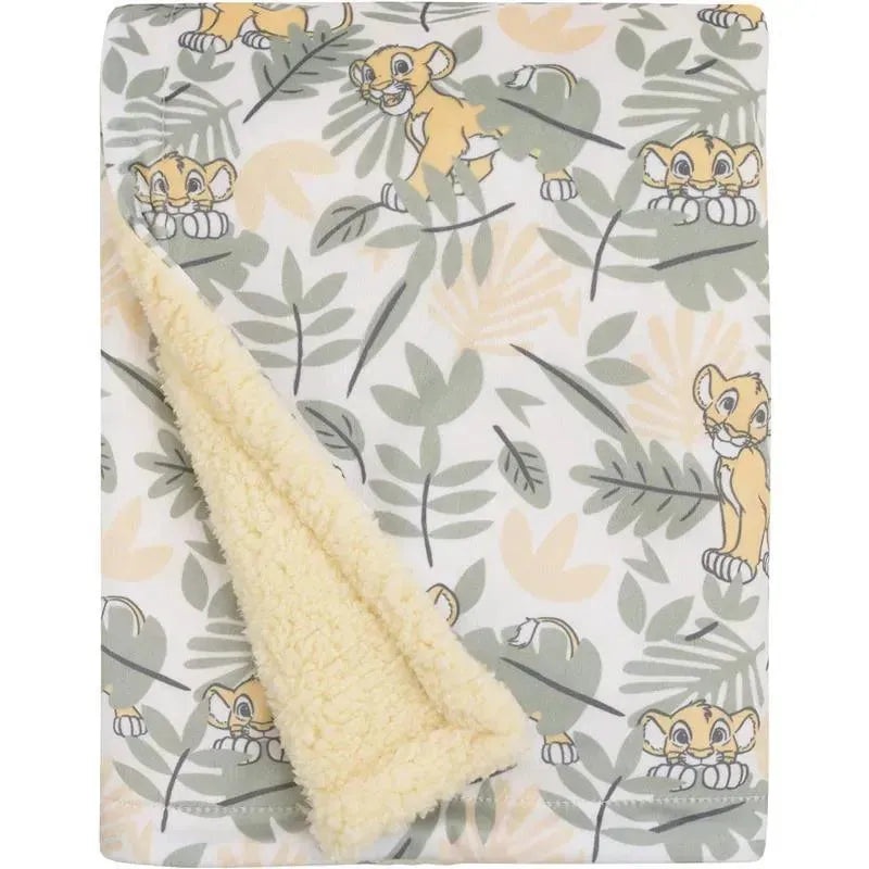 Nojo – Disney Lion King Simba Super Soft Baby Blanket With Sherpa Back