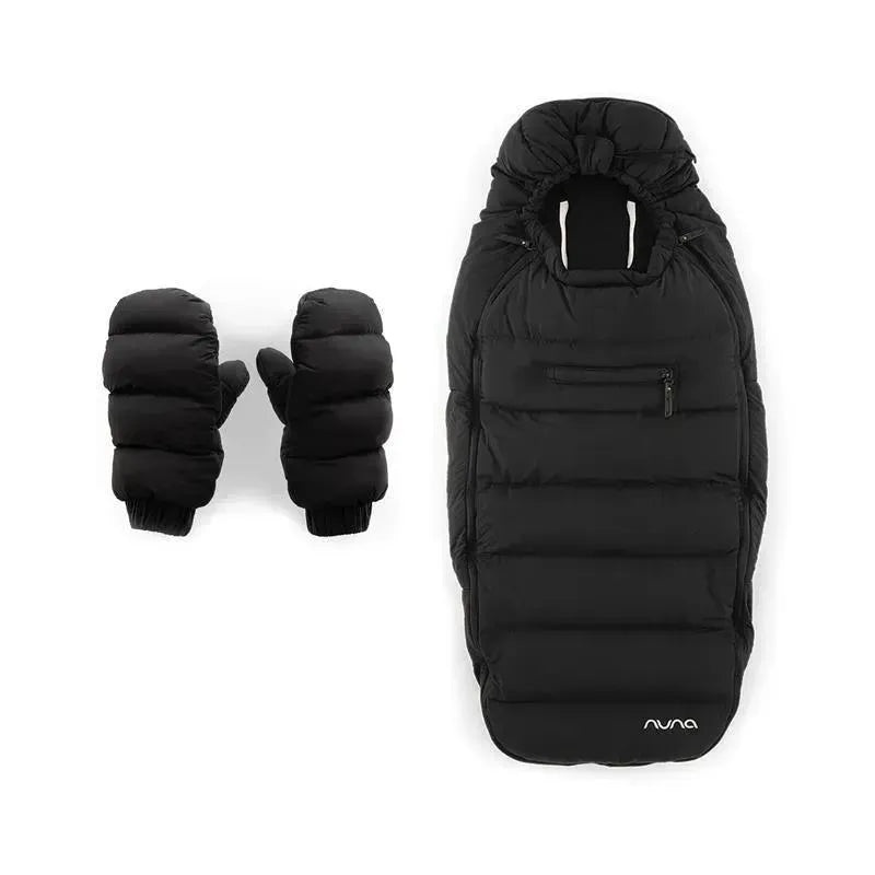 Nuna – Winter Stroller Set, Footmuff and Gloves – Caviar