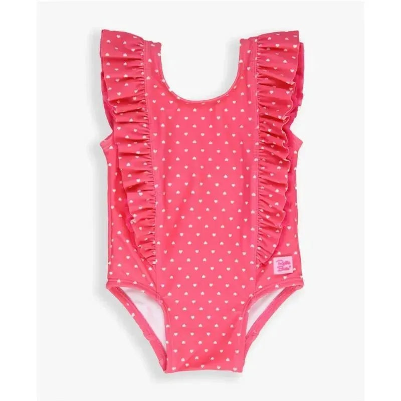 Rufflebutts – Hot Pink Heart Waterfall One Piece, Pink