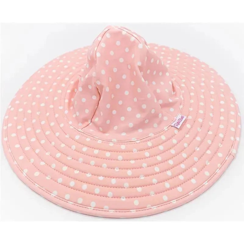 Rufflebutts – Pink Polka And Stripe Reversible Swim Hat