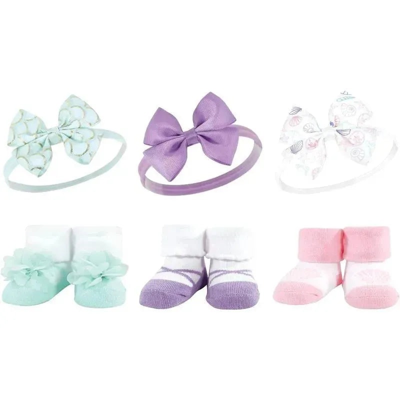 Baby Vision – Hudson Baby Girl’s Headband and Socks Giftset, Mermaid