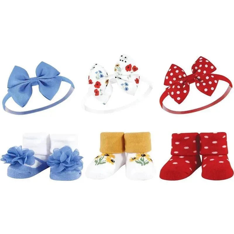 Baby Vision – Hudson Baby Girl’s Headband and Socks Giftset, Wildflower