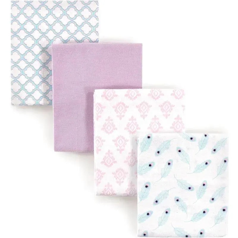 Baby Vision – Hudson Baby Unisex Baby Cotton Flannel Receiving Blankets, Peacock
