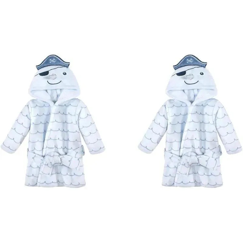 Baby Vision – Hudson Baby Unisex Baby Plush Animal Face Bathrobe, Narwhal