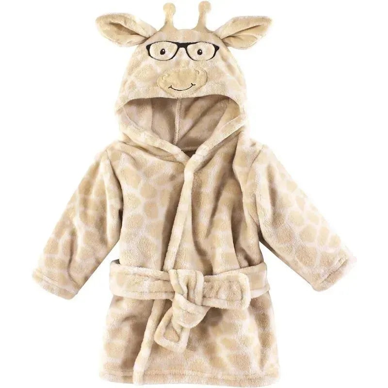 Baby Vision – Hudson Baby Unisex Baby Plush Animal Face Bathrobe, Nerdy Giraffe