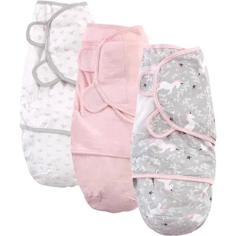 Baby Vision – Hudson Baby Unisex BabyCotton Swaddle Wrap, Grey Unicorn, 0-3 Months