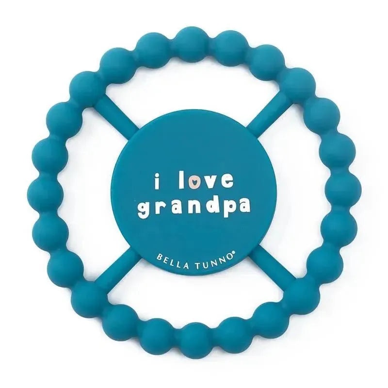 Bella Tunno – Happy Teether, Soft & Easy Grip Baby Teether Toy, Non-Toxic and BPA Free, I Love Grandpa