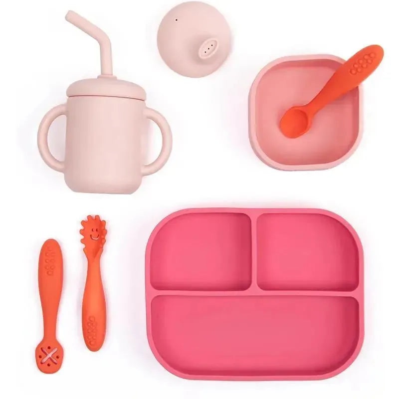 Bella Tunno – Little Bites Bundle, Baby Feeding Set, 100% Food-Grade Silicone, Garden Party