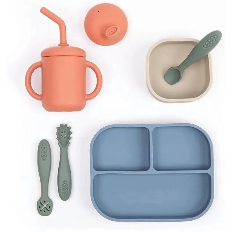 Bella Tunno – Little Bites Bundle, Baby Feeding Set, 100% Food-Grade Silicone, Jungle Safari