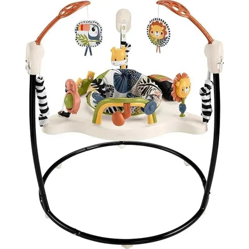 Fisher-Price – Baby Bouncer Palm Paradise Jumperoo Activity Center with Music Lights Sounds and Developmental Toys?