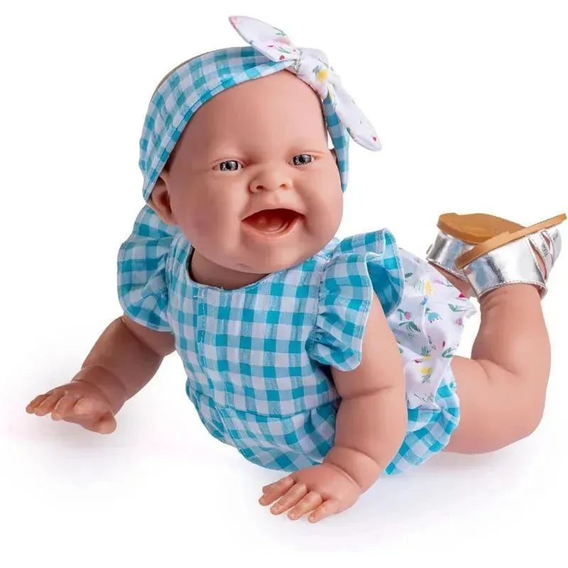 JC Toys – Lola on The go, 14 Realistic All Vinyl Posable Play Doll by Berenguer Boutique