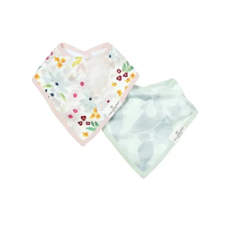 Loulou Lollipop – Bib Set (Muslin), Shell Floral
