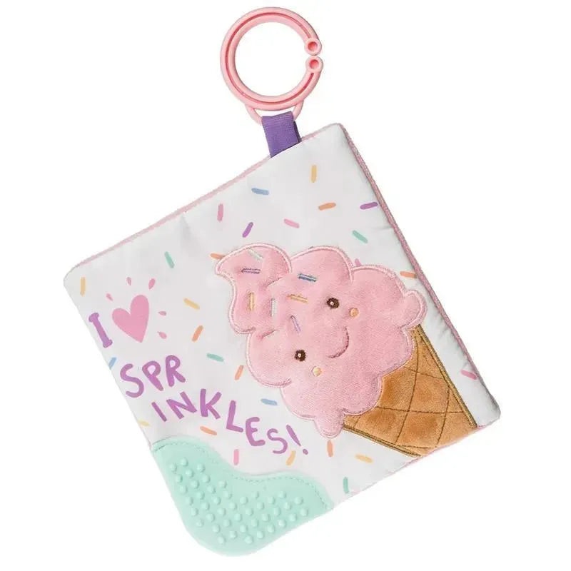 Mary Meyer – Sweet Soothie Crinkle Teether Toy with Baby Paper and Squeaker, Sprinkles Ice Cream