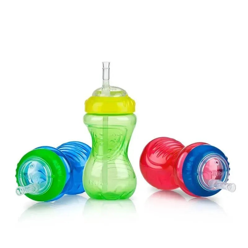 Nuby – 1Pk 10Oz Ns Flexi Straw Cup, Assorted Colors