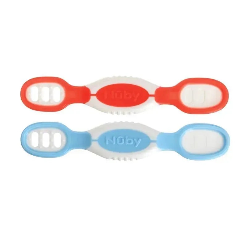 Nuby – Dip & Scoop Spoons, 2 Pack, Boy