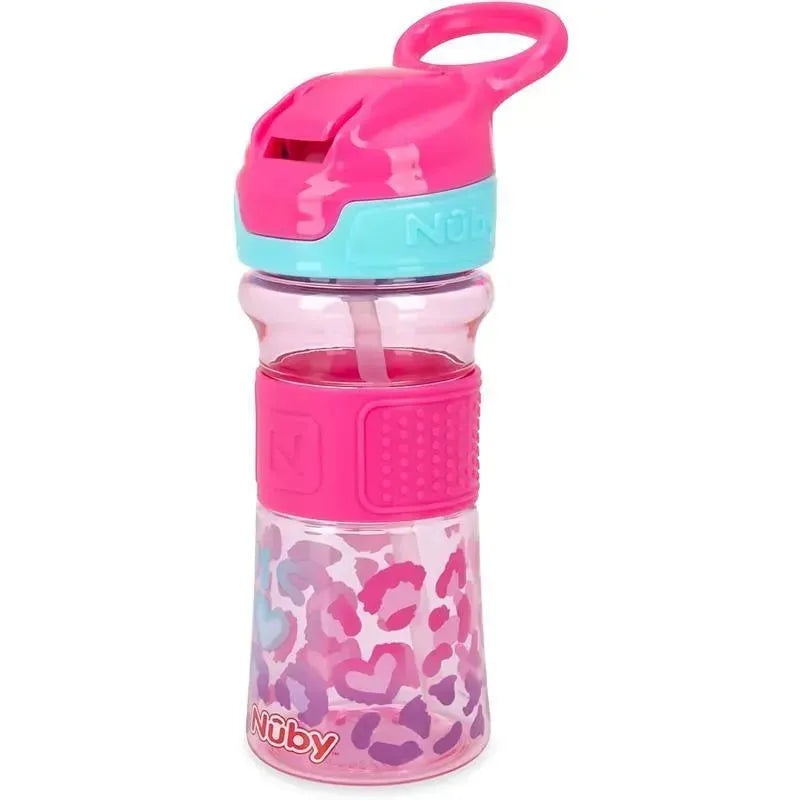 Nuby – Flip-It Reflex Bottle, Pink Leopard