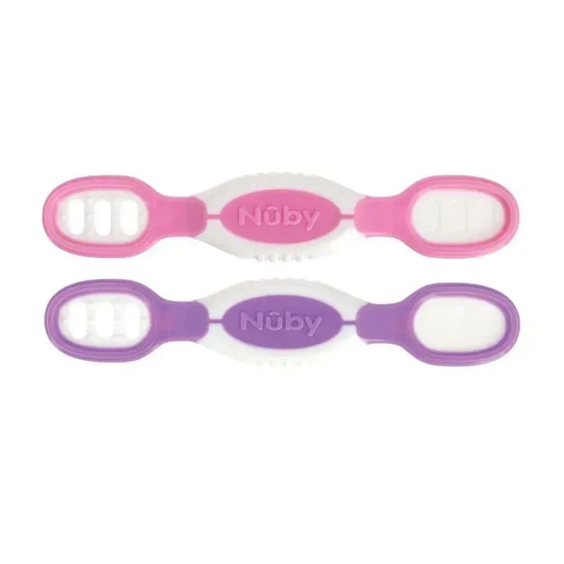 Nuby – Nuby Dip & Scoop Spoons, 2 Pack, Girl
