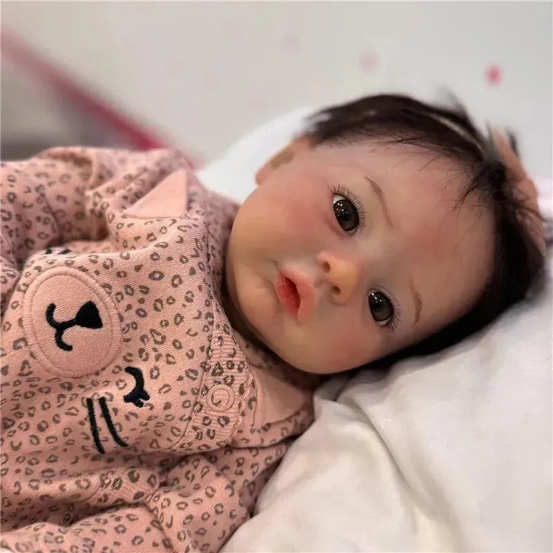 Reborn Baby Doll – White Vinyl & Brown Eyes, Kylin