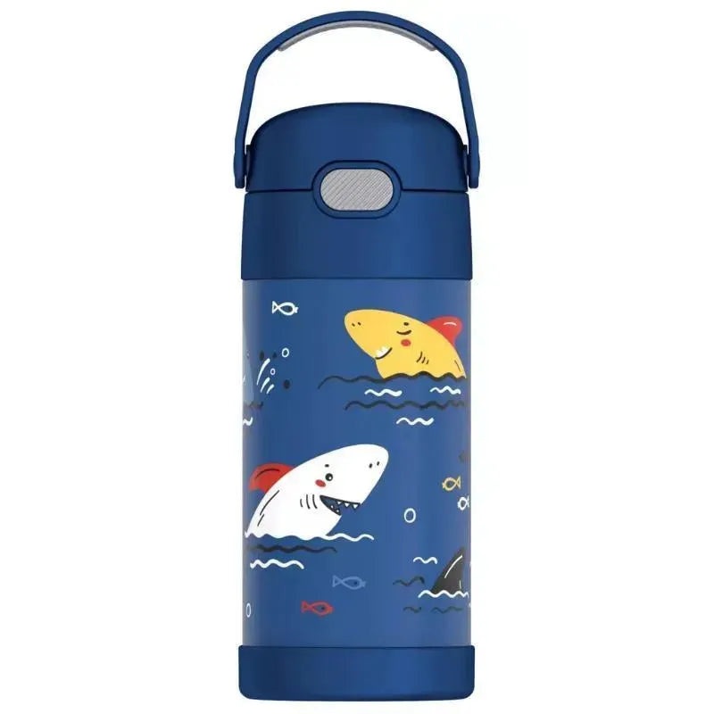 Thermos – 12 Oz. Stainless Steel Non-Licensed Funtainer Bottle, Sharks