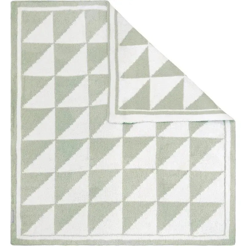 Living Textiles – Chenille Baby Blanket, Triangle Ultra Soft, Thick, and Versatile, Sage