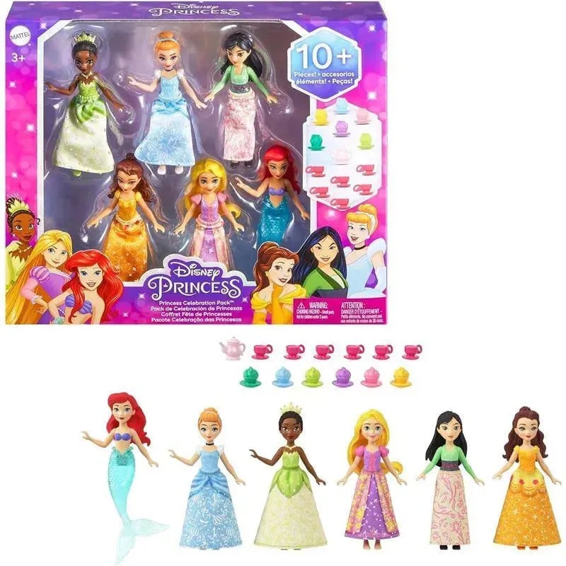 Mattel – Disney Princess Princess Party 6-Pack
