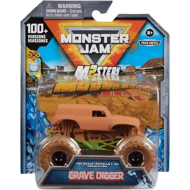 Spin Master – Monster Jam, Mystery Mudders, Official Die-Cast Monster Truck, Wash to Reveal, 1:64 Scale, Styles Will Vary
