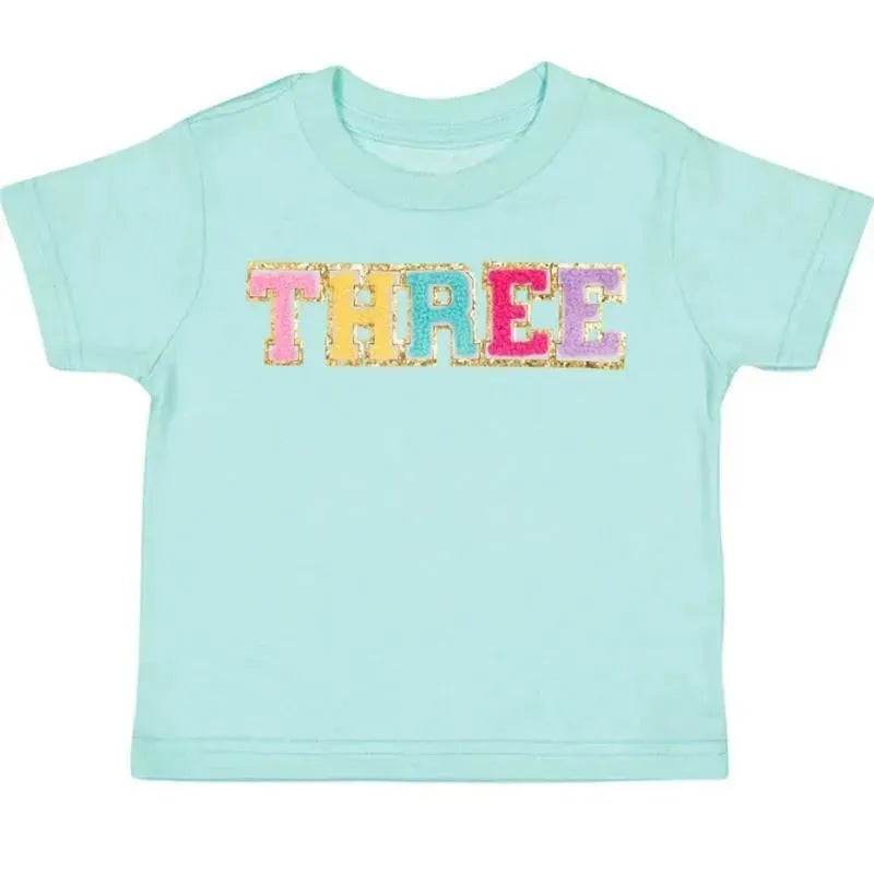Sweet Wink – Third Birthday Patch Short Sleeve T-Shirt Kids Birthday