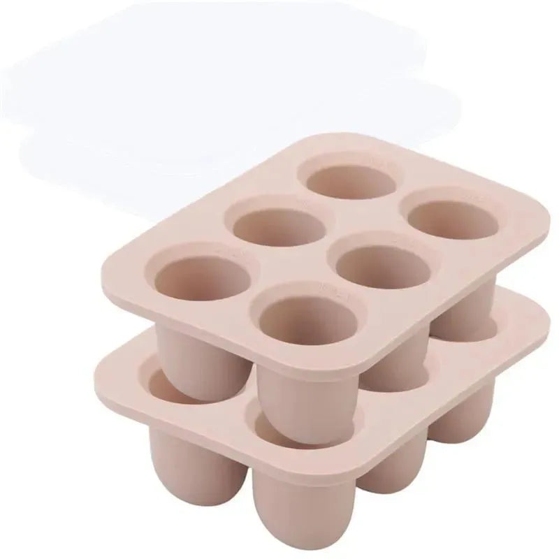 Ali+Oli – Breastmilk Freezer Trays BPA-Free Food-Grade Silicone, 2 Pack, Taupe
