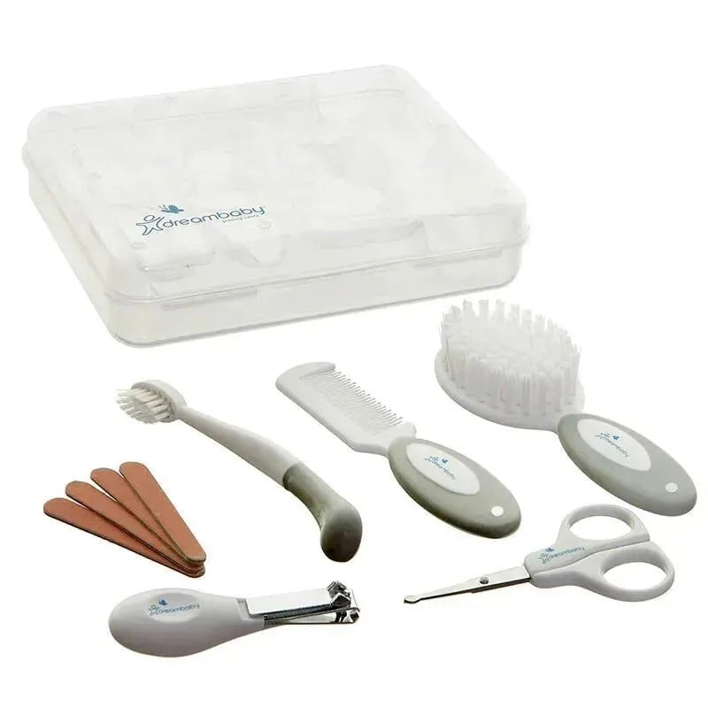 Dreambaby – Essential Baby Grooming Kit & Healthcare Set, 10 Pack, Grey
