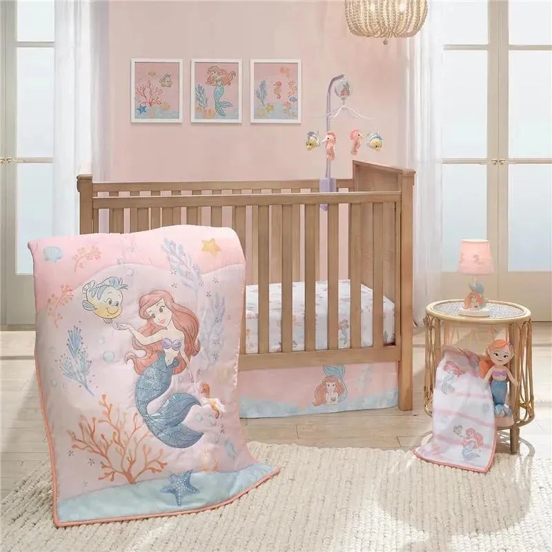 Lambs & Ivy – 3Pk Bedtime Originals Disney Baby The Little Mermaid Baby Crib Bedding Set