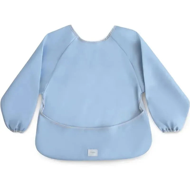 Mushie – Long Sleeve Baby Bib, Waterproof Fabric, Adjustable Fit for Ages 6-24 Months, Tradewinds
