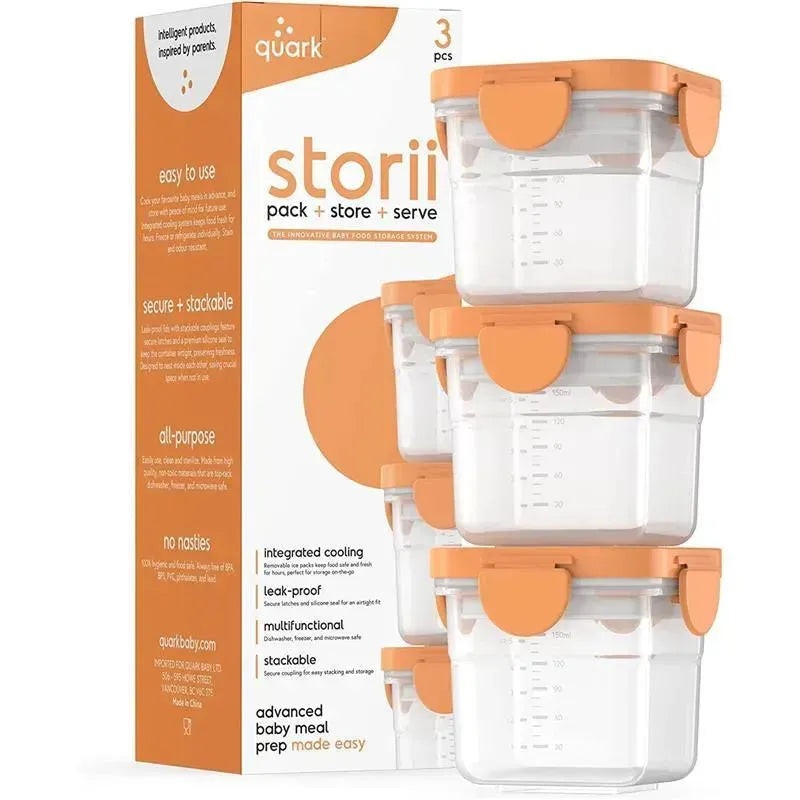 Quark – 3Pk Storrii Baby Food Containers with Lids, 5 oz