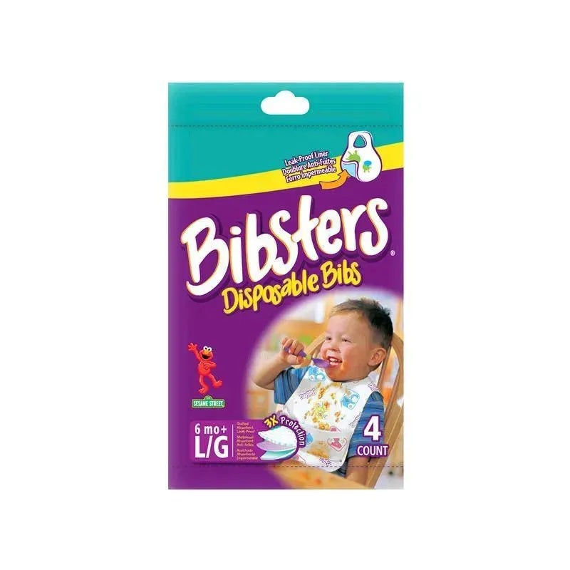 Sassy – Bibsters Disposable Bib, Travel Size 4 Ct