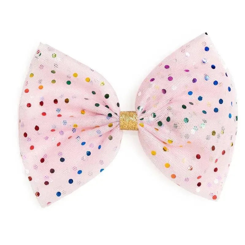 Sweet Wink – Kids Hair Clip Pink Confetti Tulle Bow