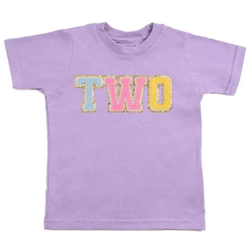 Sweet Wink – Kids Second Birthday Patch Short Sleeve T-Shirt