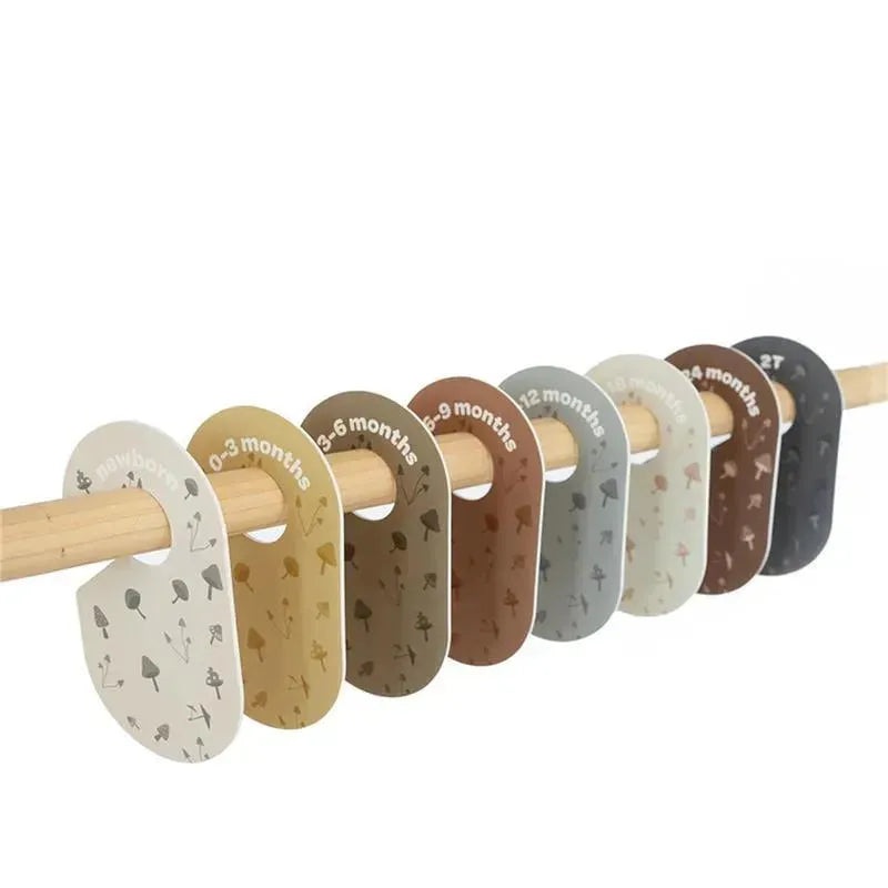 3 Sprouts – Baby and Toddler Hanger Closet Dividers, Set of 8, Mushroom