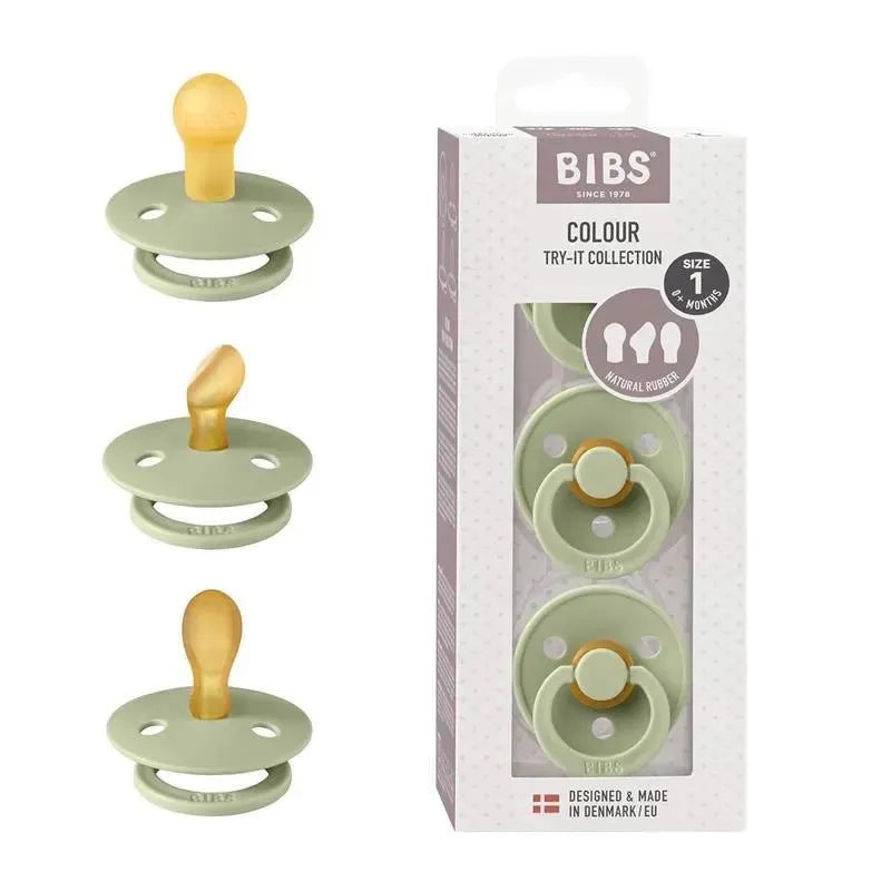 Bibs – Pacifiers 0-6 Months, 3-Pack Soothers, BPA-Free Symmetrical Nipple, Sage