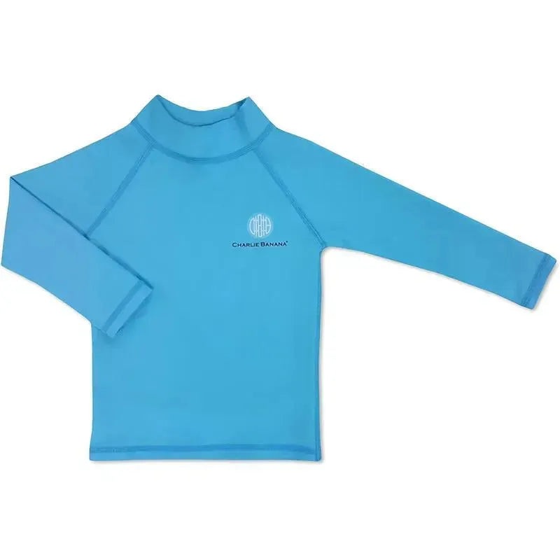 Charlie Banana – Long Sleeve Swim Rash Guard with UPF50+ Sun Protection, Turquoise