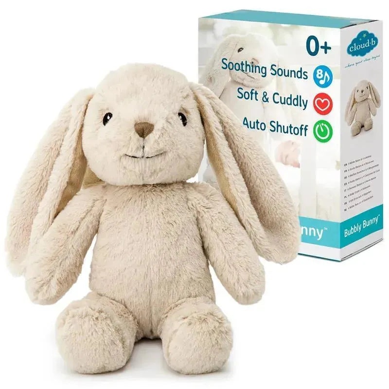 Cloud B – Soothing Sound Machine, Cuddly Stuffed Animal, 4 Soothing Sounds, Bubbly Bunny