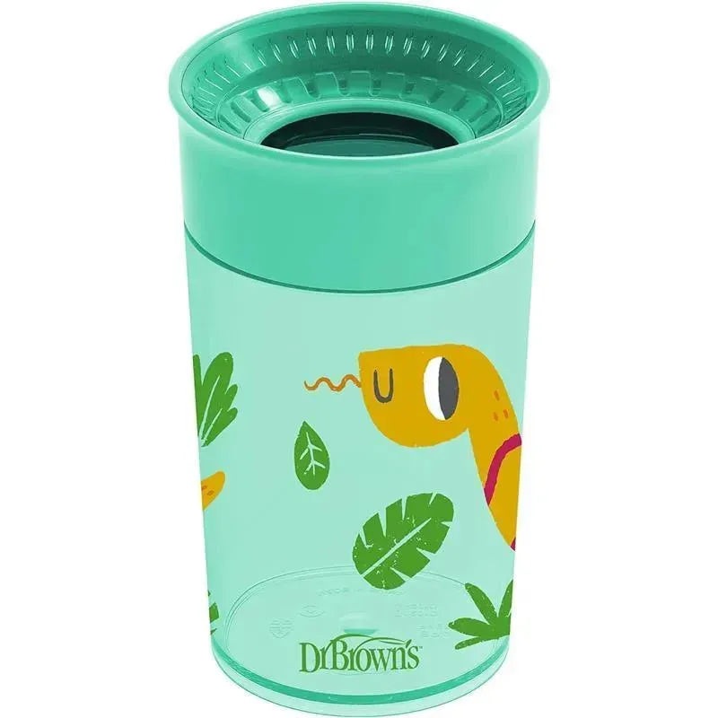 Dr Brown – Milestones Cheers 360 Transition Sippy Cup, Turquoise Snake, 10 oz
