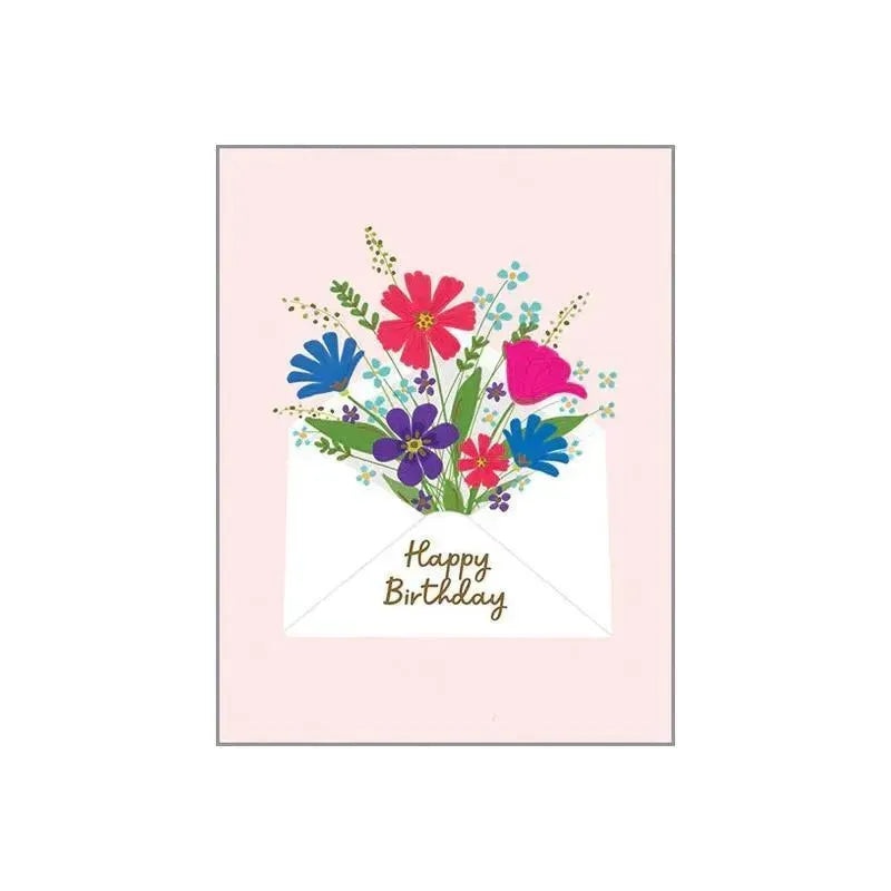 Gina B Designs – Birthday Greetings Card, Envelope Bouquet