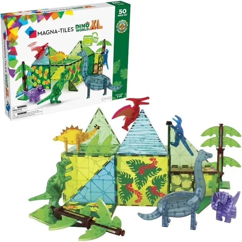 Magnatiles – Dino World XL 50-Piece Magnetic Construction Set